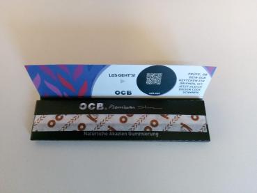 Preview: OCB Schwarz Zigarettenpapier Premium Long Slim 32 Blättchen